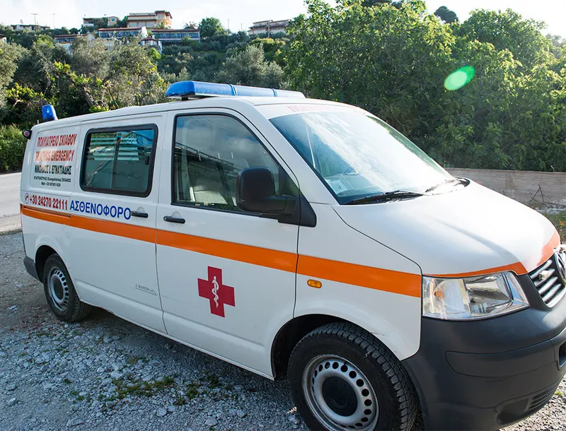 Skiathos Emergency Volkswagen T5 ambulance